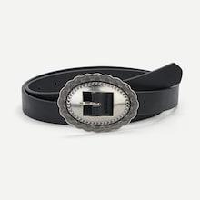 Shein Scalloped Trim Buckle Belt