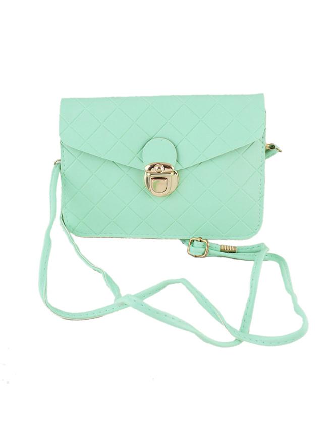 Shein Green Candy Color Pu Leather Handbags