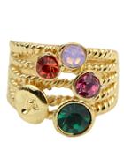Shein Multicolor Diamond Spiral Ring