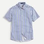 Shein Men Button Up Short Sleeve Striped Shirt