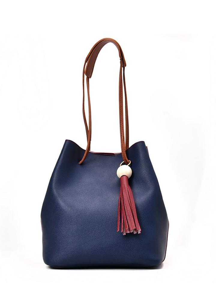 Shein Tassel Detail Drawstring Bucket Bag