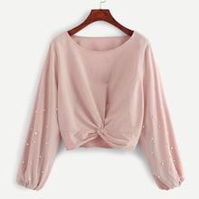 Shein Twist Beaded Decoration Top