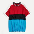 Shein Men Cut And Sew Ringer Tee