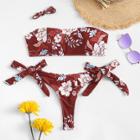 Shein Tie Side Floral Bikini Set