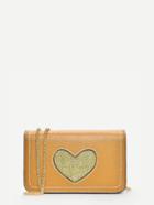 Shein Two Tone Heart Glitter Chain Bag