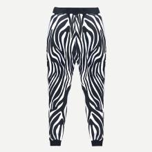 Shein Men Zebra Pattern Drawstring Pants