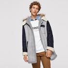 Shein Men Cut And Sew Mixed Media Coat