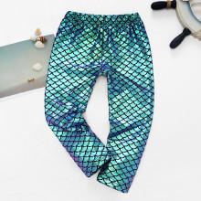 Shein Girls Fish Scale Print Leggings