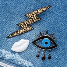 Shein Lip & Eye Brooches Set 3pcs