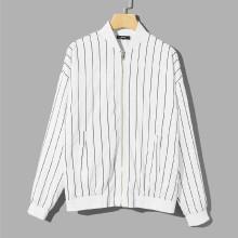 Shein Men Zip Front Striped Jacket