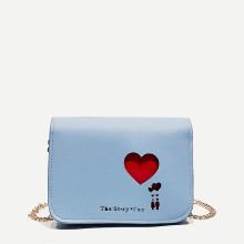 Shein Cut Out Heart Decor Chain Bag