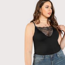 Shein Plus Lace Insert Cami Top
