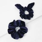 Shein Ear Knot Velvet Hair Tie 2pcs