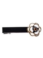 Shein Black And White Enamel Flower Hair Clip