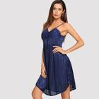 Shein Contrast Lace Bow Front Cami Dress