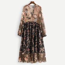 Shein V-neck Floral Print Dress