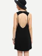Shein Black High Low Cut Out Dress