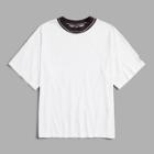 Shein Men Striped Neck T-shirt