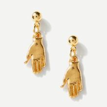 Shein Metal Hand Design Drop Earrings