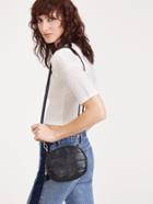 Shein Black Round Pu Shoulder Bag With Tassel