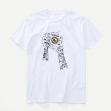 Shein Men Hand Print Tee