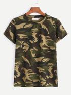Shein Camo Print Short Sleeve T-shirt