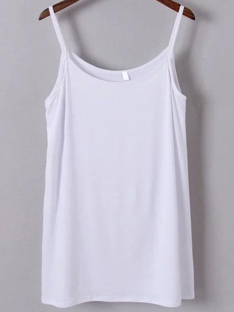Shein Spaghetti Strap White Cami Dress