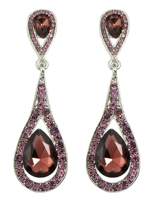 Shein Winered Elegant Long Drop Earrings