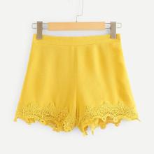 Shein Floral Lace Trim Shorts