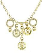 Shein Gold Diamond Circle Chain Necklace