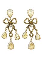 Shein Champagne Elegant Rhinestone Wedding Chandelier Earrings