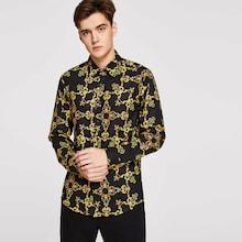 Shein Men Vine Print Shirt