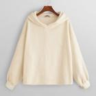 Shein Plus Drop Shoulder Teddy Hoodie