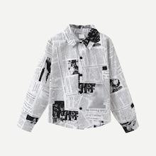 Shein Toddler Boys Letter & Figure Print Shirt