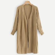 Shein Drop Shoulder Ribbed Knit Cardigan