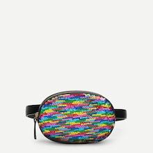 Shein Colorful Sequin Zipper Bum Bag