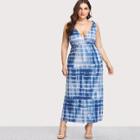Shein Plus Deep V Neck Gradiente Cami Dress