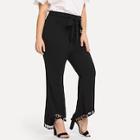 Shein Plus Tassel Trim Flared Pants