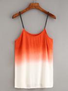 Shein Orange Ombre Chain Strap Cami Top