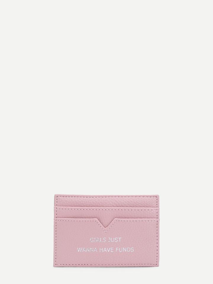 Shein Minimalist Letter Tape Wallet