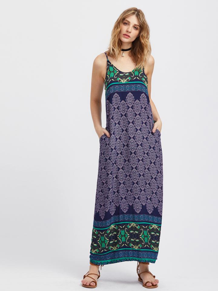 Shein Ornate Print Cami Dress