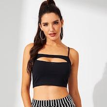 Shein Open Front Crop Cami Top