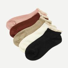 Shein Lettuce Trim Ankle Socks 5pairs