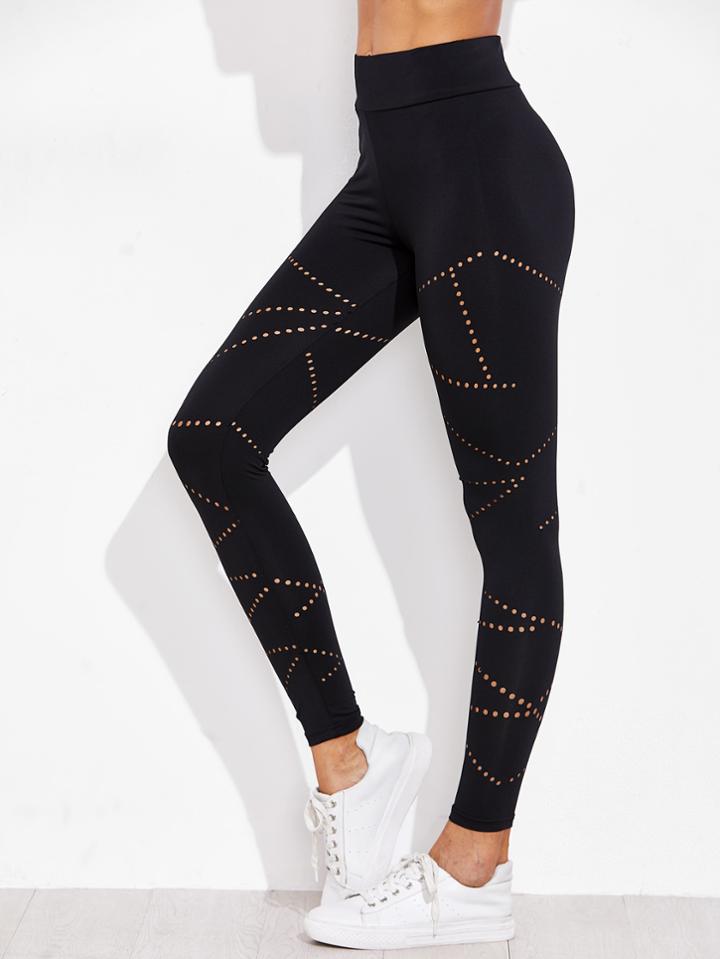 Shein Active Eyelet Detail Leggings