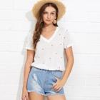 Shein V Neck Short Sleeve Tee