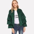 Shein Layered Sleeve Solid Coat