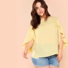 Shein Plus Overlap Sleeve Tunic Top