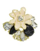 Shein Rhinestone Flower Shape Ring