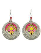 Shein Yellow Big Round Fancy Earrings