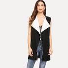 Shein Drape Collar Sleeveless Belted Coat